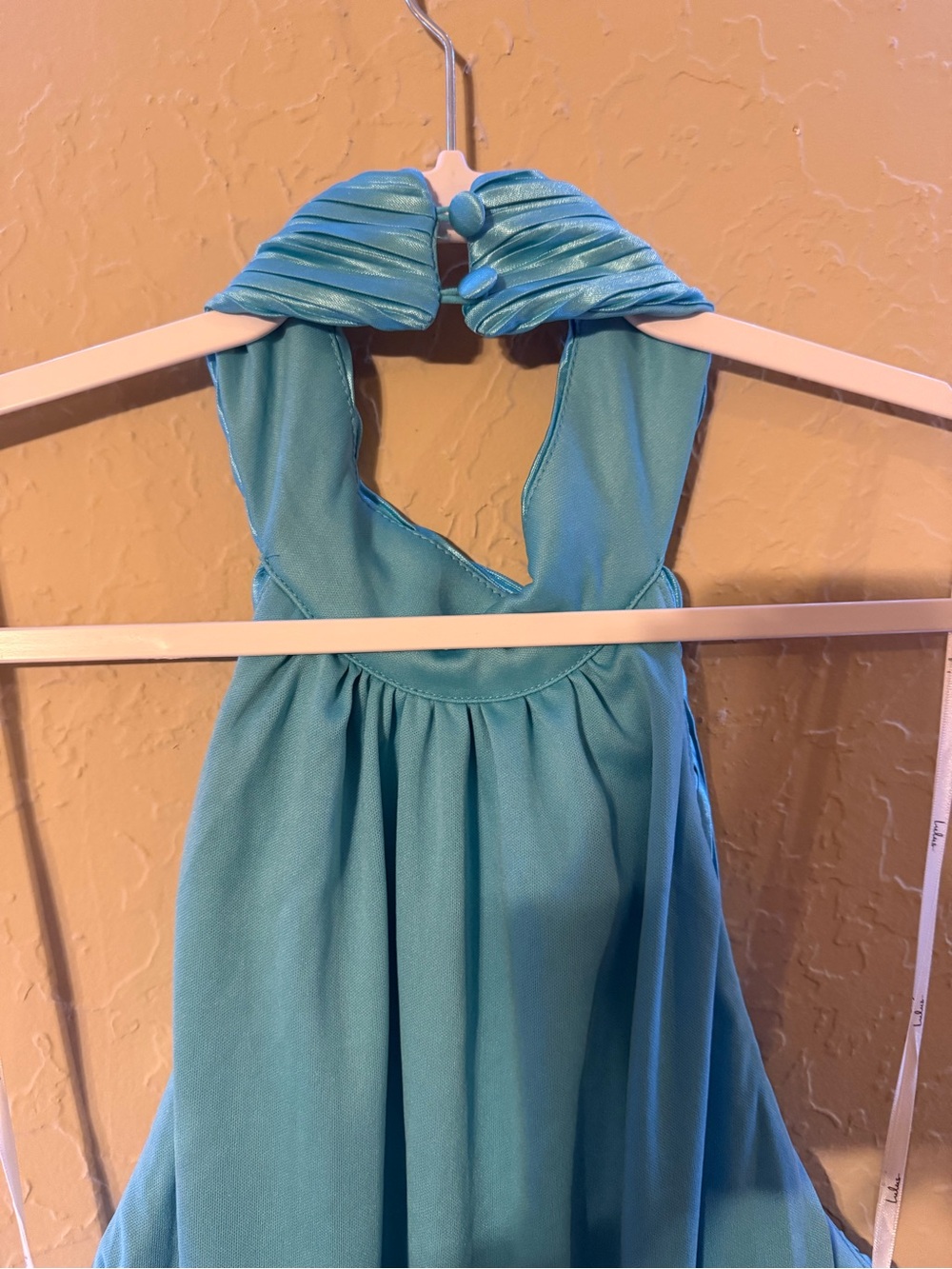 Lulus Gwenny Aqua Blue Satin Plisse Maxi Dress - Picture 5 of 7
